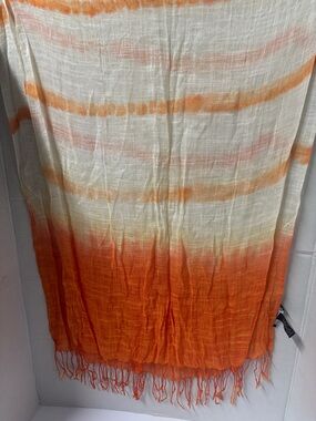 Lightweight Orange Ombre Shawl Scarf one size